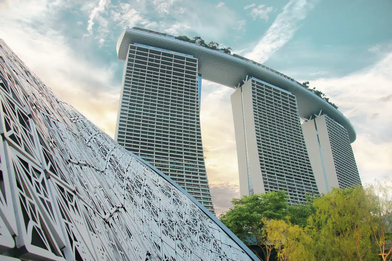 Vue de jour Marina-bay sands à Singapour